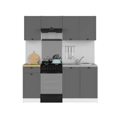 Modular kitchen JUNONA LINE 170 ZBL BRW graphite